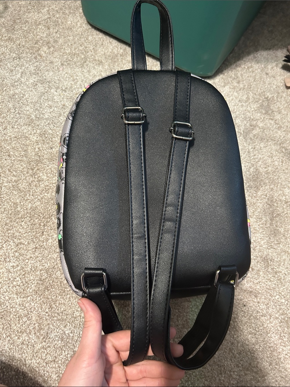 Spirited Away Soot Sprite Mini Backpack in Gray with Colorful Stars - Picture 2 of 5